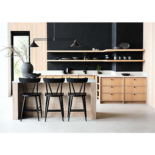 Juni Black Counter Stool