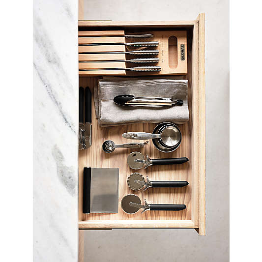 Crate & Barrel Black Soft-Touch Tongs 9"