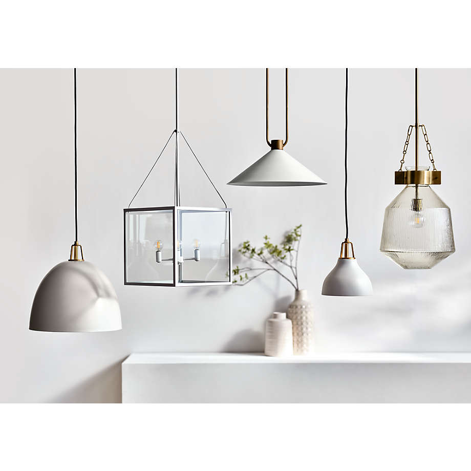 Brass And White Cone Pendant / Two Sizes - Creative Lighting Solutions