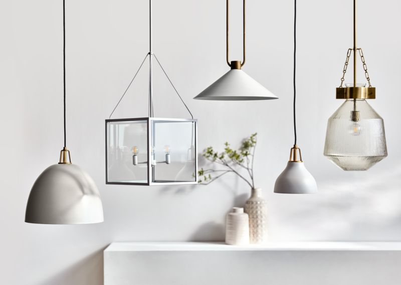 Maddox White Dome Large Pendant Light with Brass Socket