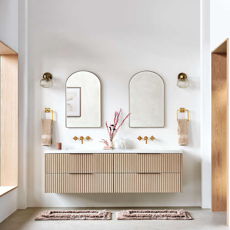 Wood double vanity new arrivals