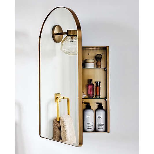 Edge Brass Arch Medicine Cabinet 19.5"x31.5"