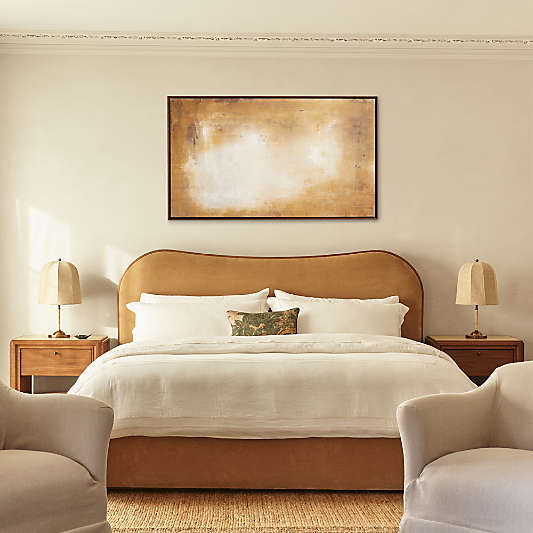 Caldwell Camel Brown Upholstered Storage Queen Bed by Jake Arnold