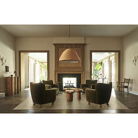 Augie and Winslow Brown Oak Wood Nesting Tables by Jake Arnold