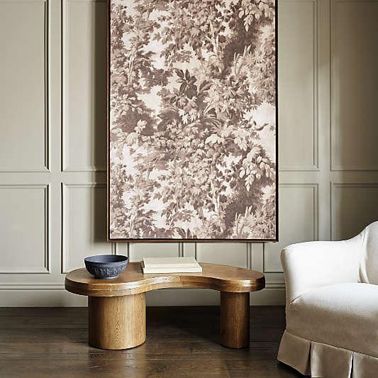 Augie Brown Oak Wood 48" Coffee Table by Jake Arnold