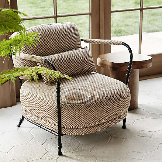 Muirfield Sculptural Metal Accent Chair by Jake Arnold