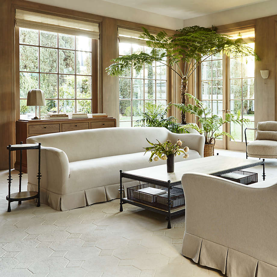 Crate and barrel travertine coffee shop table