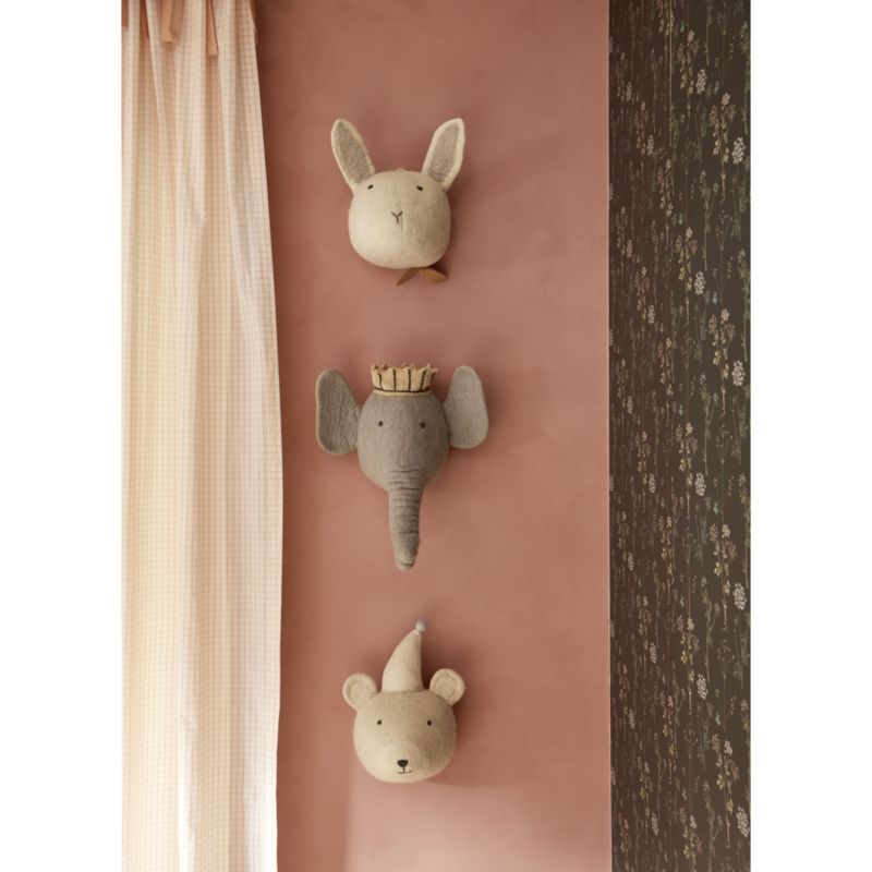 Felt Bear Animal Head Wall Decor