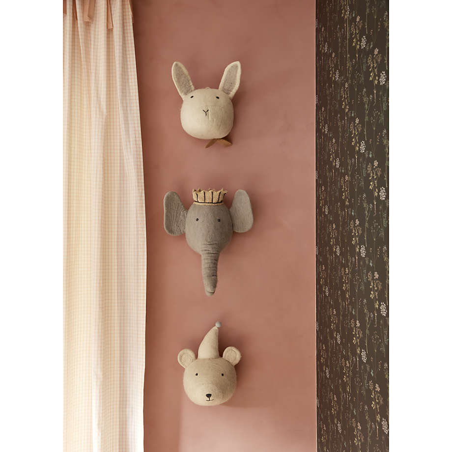 Felt Bunny Animal Head Wall Decor Reviews Crate Kids Canada