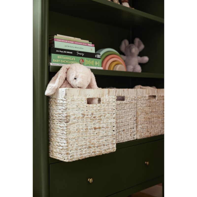 Hampshire Tall Olive Green Wood 3-Shelf Kids Bookcase with Drawer