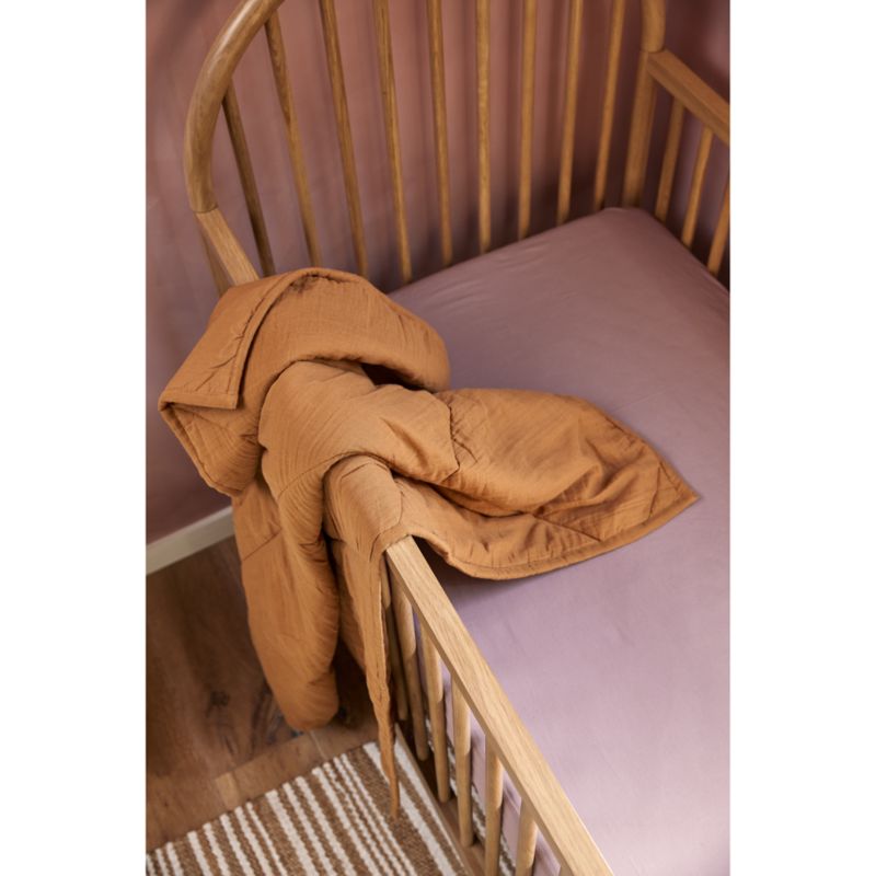Brulee Brown Supersoft Cotton Gauze Baby Crib Quilt