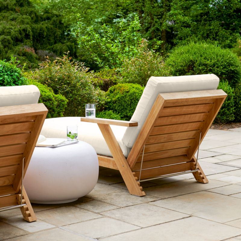 Jeannie Teak Outdoor Chaise Lounge by Leanne Ford - image 7 of 12