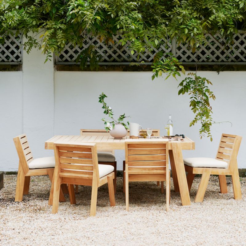 Jeannie 70"-113" Extendable Teak Outdoor Dining Table by Leanne Ford