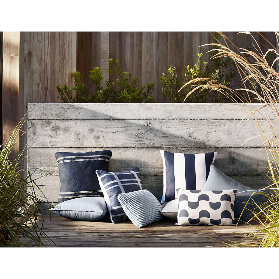 Crate Barrel Sunbrella Cabana Navy Stripe 20
