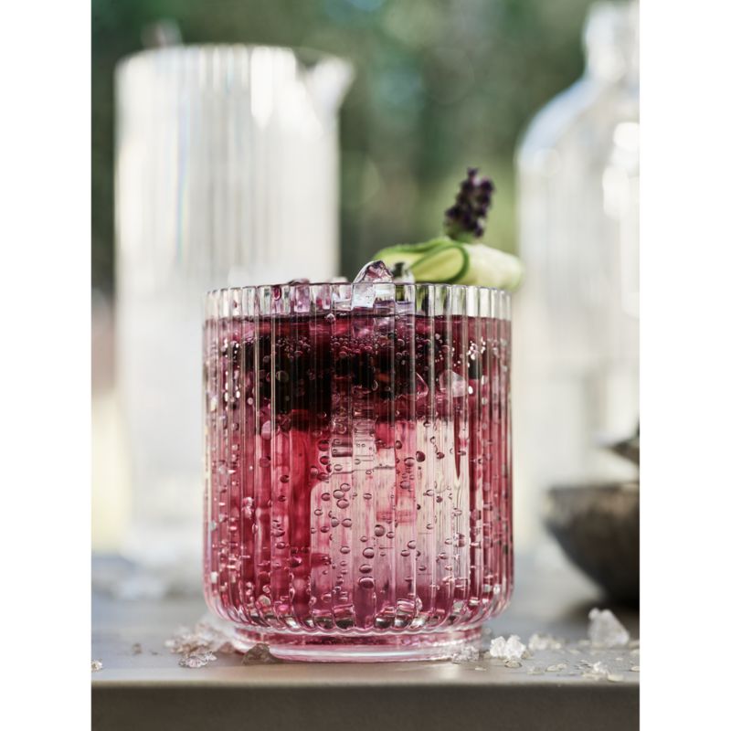 Fluted 15-Oz. Acrylic Double Old-Fashioned Glass - image 2 of 5