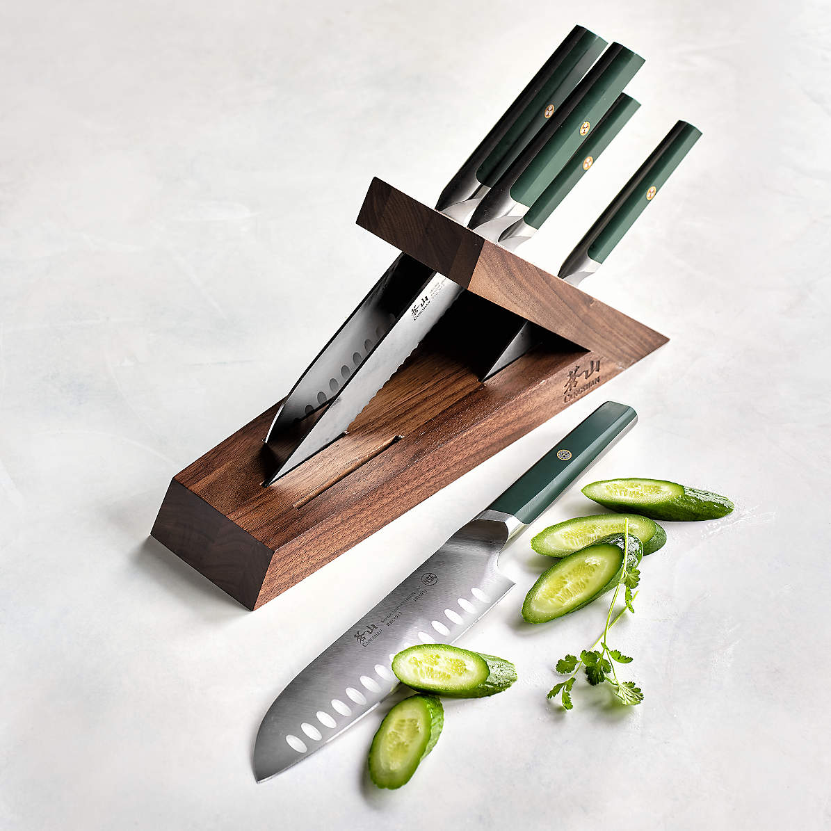 Cangshan Everest Cypress Green 4-Piece Steak Knife Set