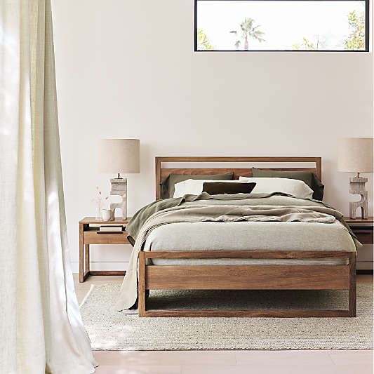 New Natural Hemp Garden Green Grid Duvet Covers
