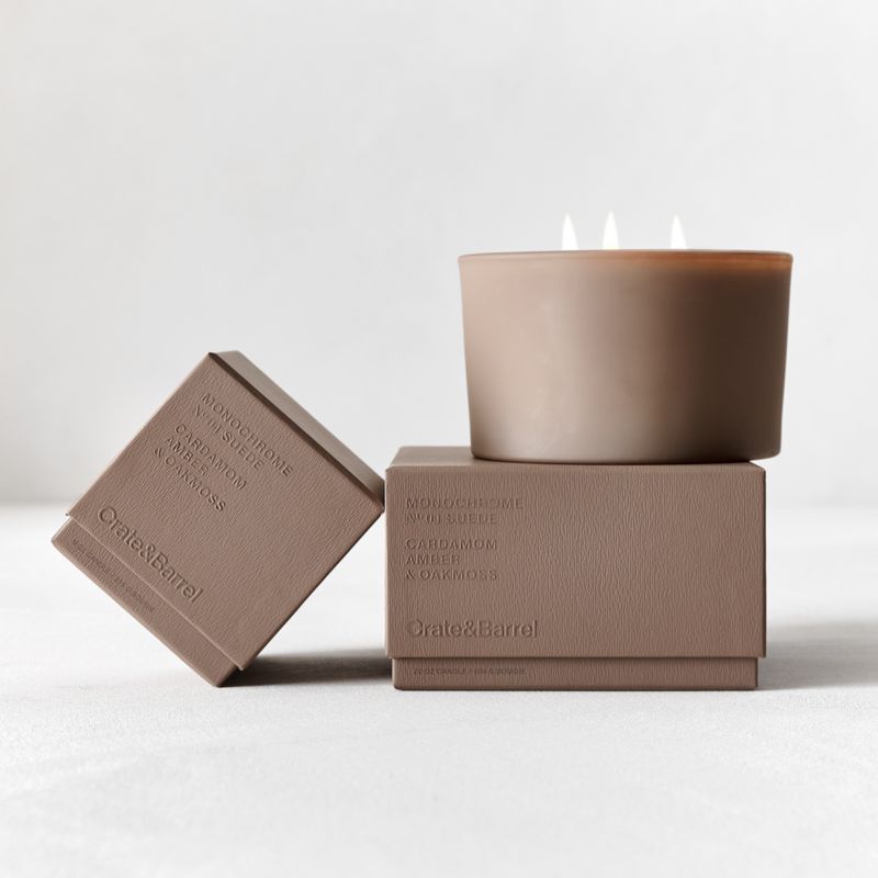 Monochrome No. 4 Suede -Wick Scented Candle - Cardamom