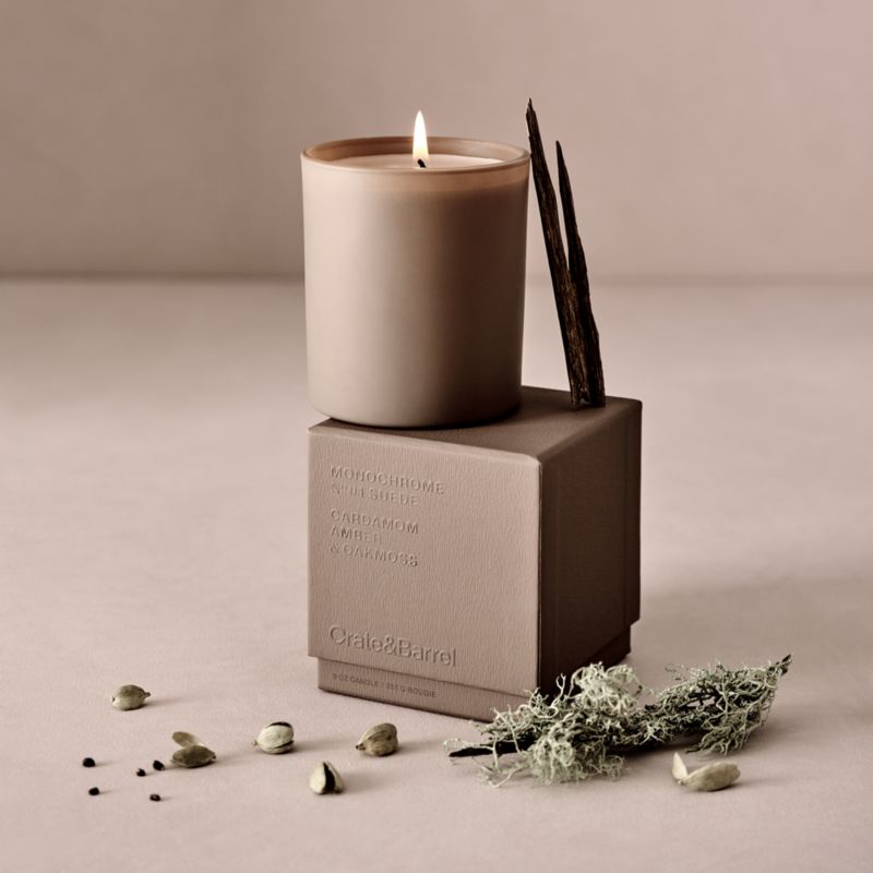 Monochrome No. 4 Suede -Wick Scented Candle - Cardamom