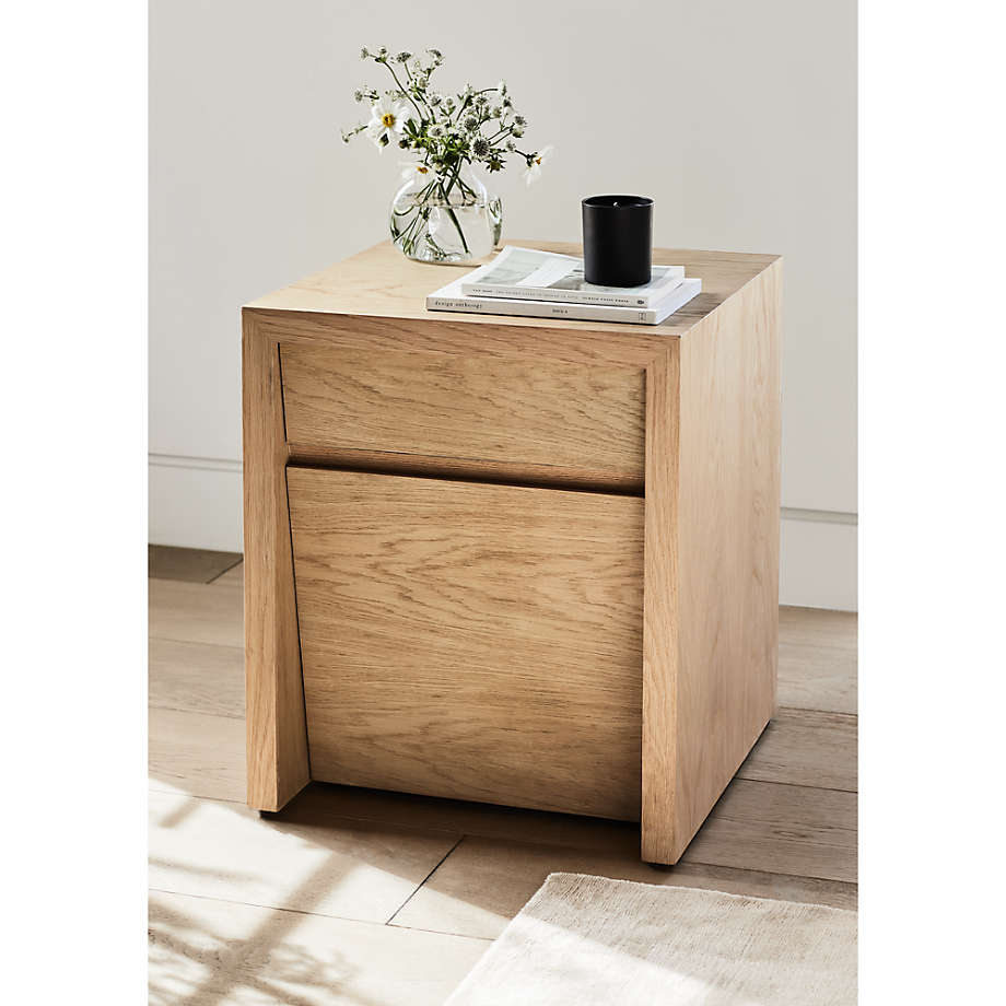 White oak sales end tables