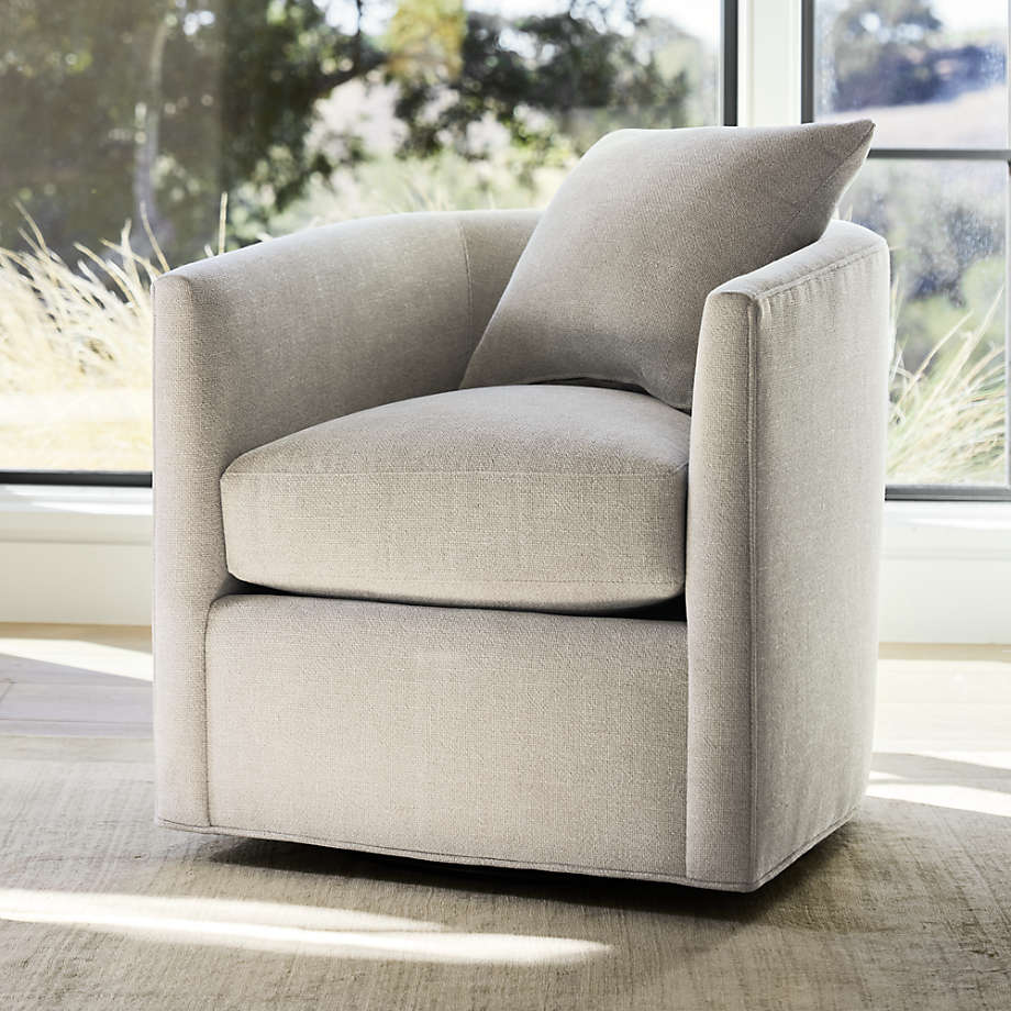 Drew swivel chair shop crate and barrel