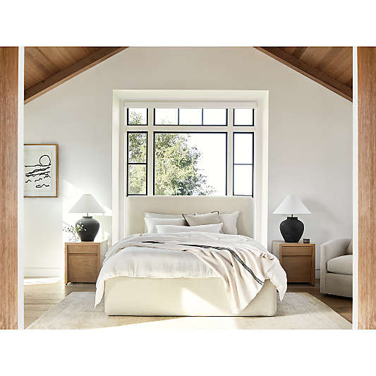 New Natural EUROPEAN FLAX ™-Certified Linen Warm White Twin/Twin XL Duvet Cover