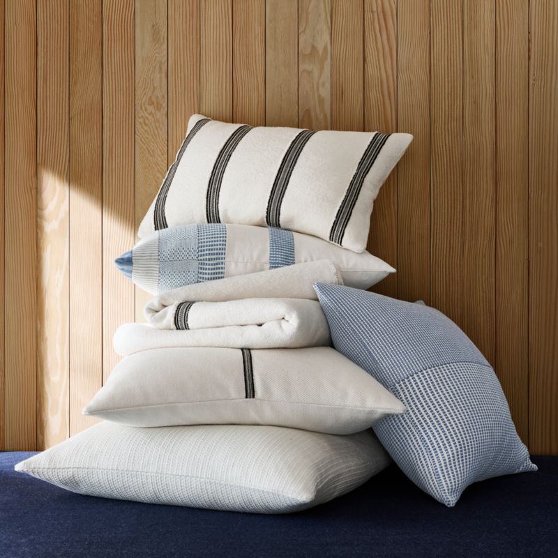 The New Denim Project Cotton 22"x15" Ivory and Black Striped Lumbar Pillow Cover - image 6 of 9