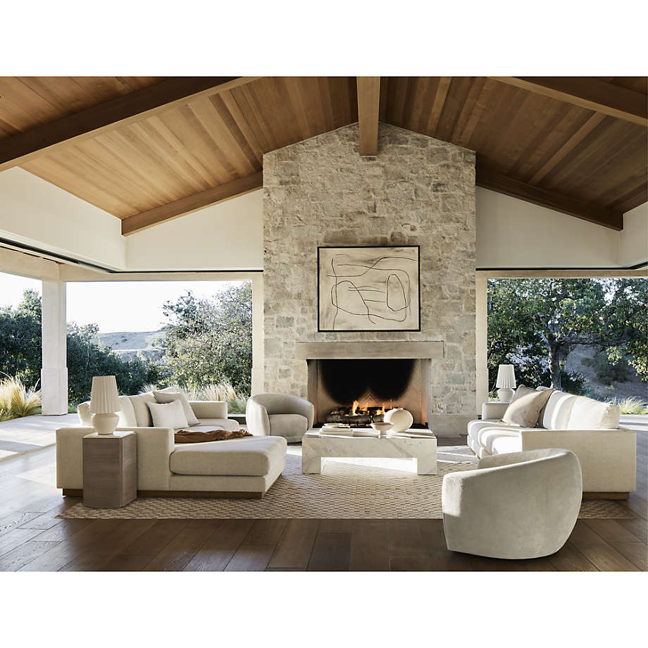 Crate and barrel sectional outlet sofa with chaise