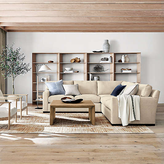 Axis Classic 2-Piece Bench Sectional Sofa with Chaise Lounge