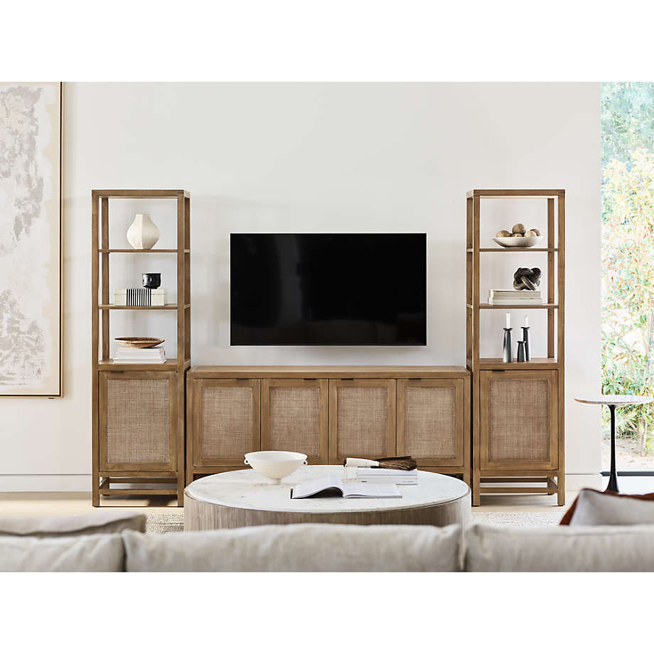 Blake Light Brown with Grey Wash Teak and Rattan 68