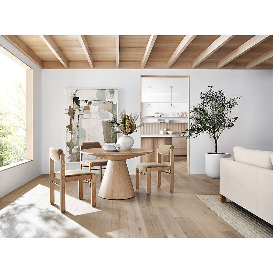 Whitewashed round dining online table and chairs