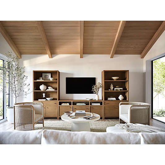 Keane 152" Driftwood Storage Media Console Set