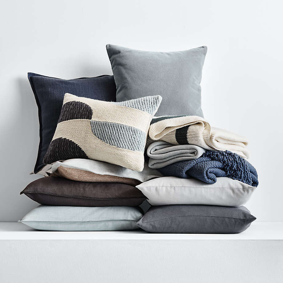 Grey best sale suede pillows
