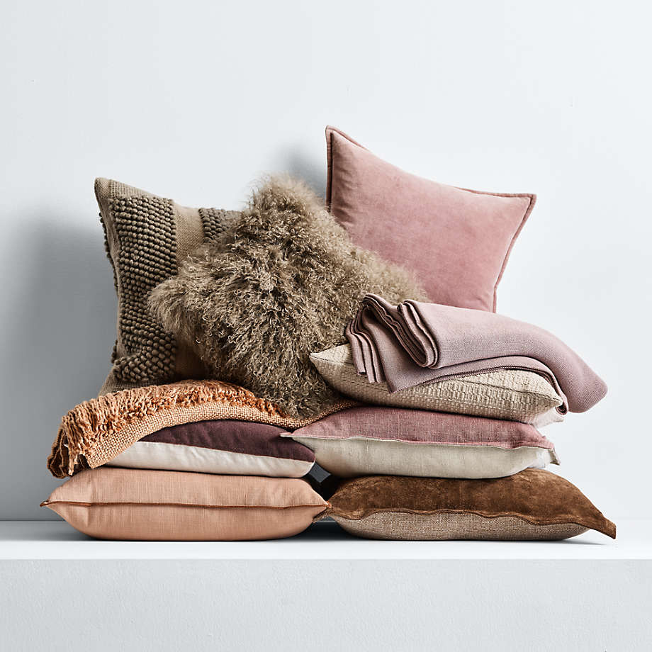 Mauve store fur pillow