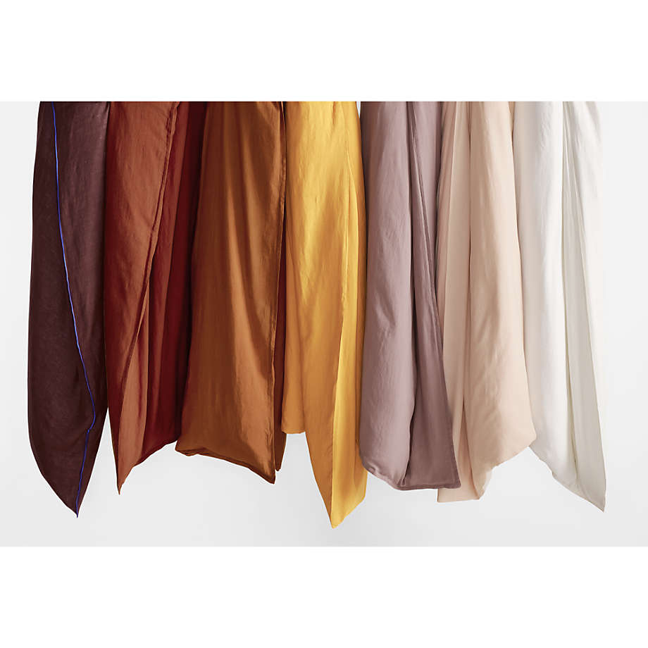 New Natural European Flax Certified Linen Moody Mauve Euro Bed