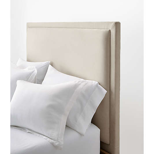Meraux 56" Beige Upholstered Headboard