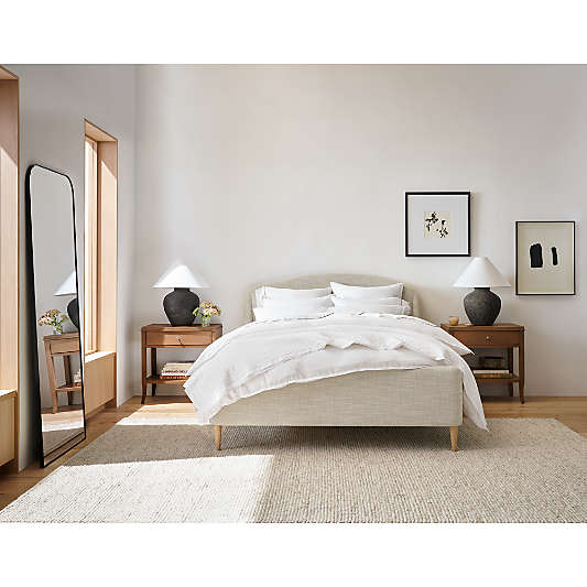 New Natural Hemp Merrow Stitch Crisp White Twin/Twin XL Bed Sheet Set