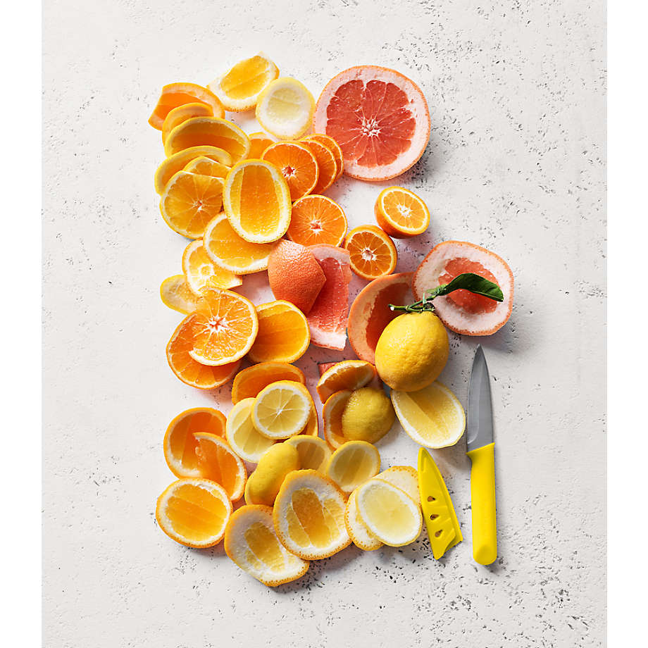 Crate & Barrel Yellow Citrus Knife | Crate & Barrel