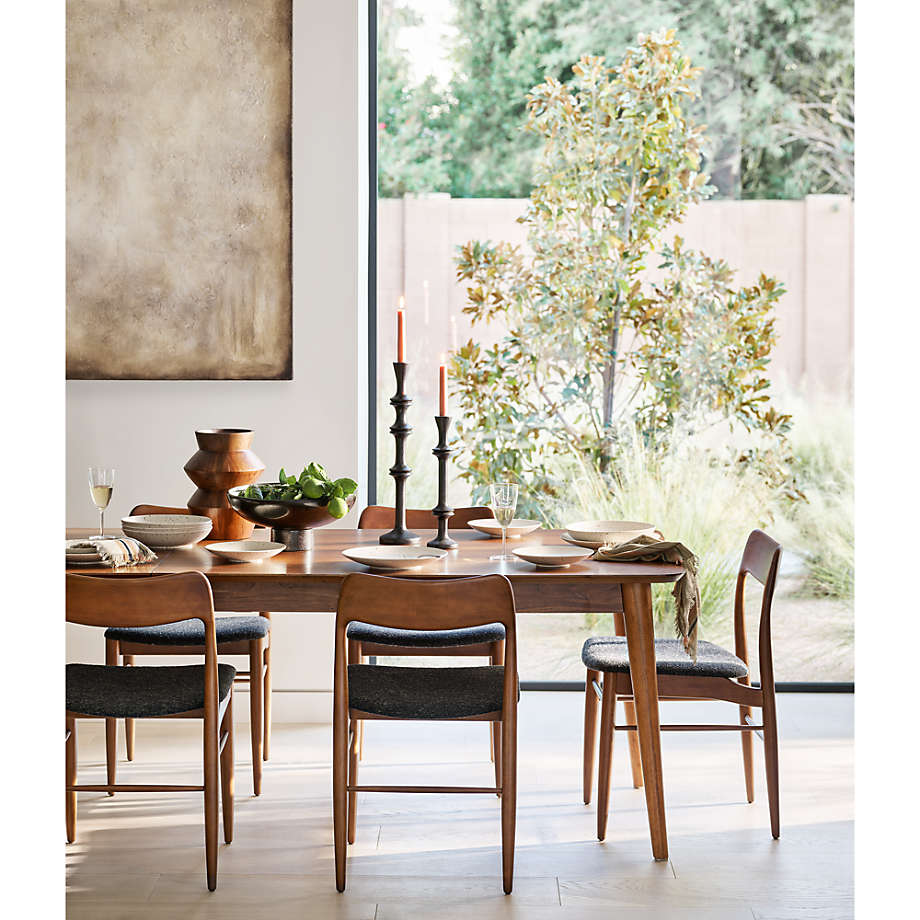 Tate Warm Brown Wood Dining Chair Crate Barrel