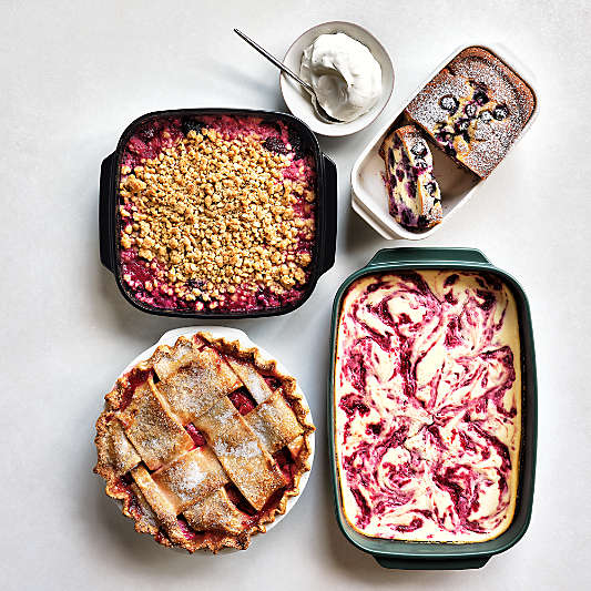 Emile Henry x Crate & Barrel 4-Piece Cream Ceramic Bakeware Set