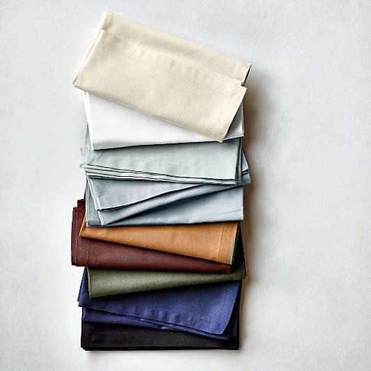 Aspen Ink Black Organic Cotton Napkins, Set of 8