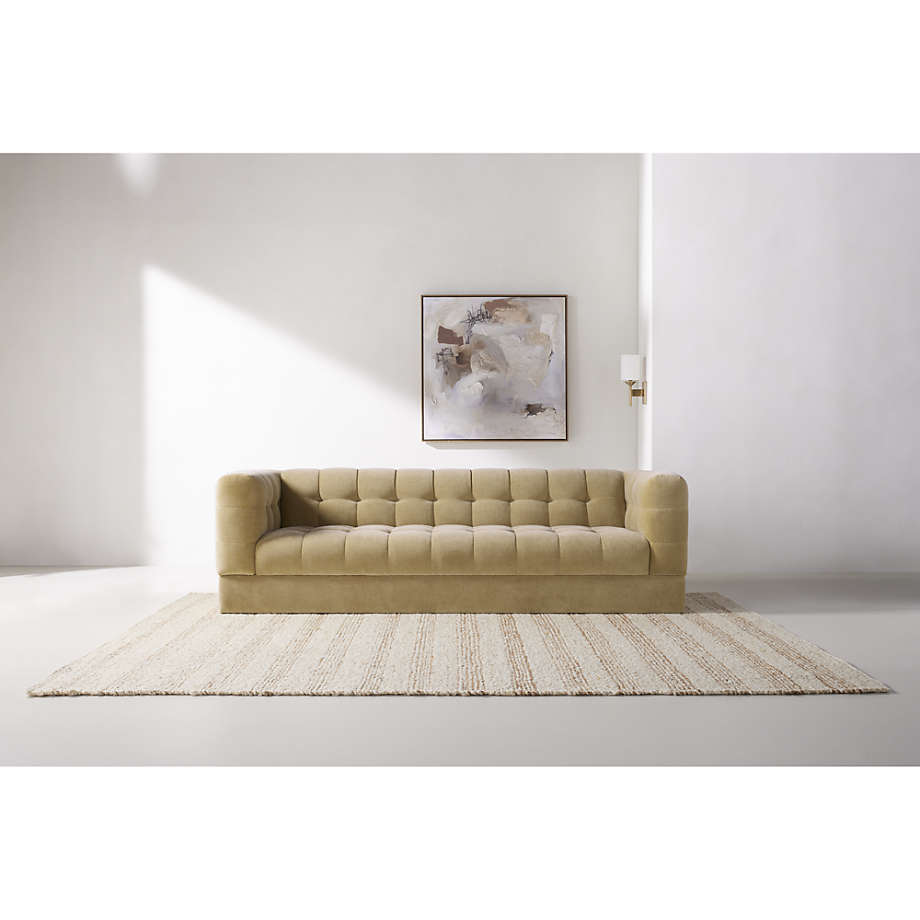 Crate and deals barrel tufted sofa