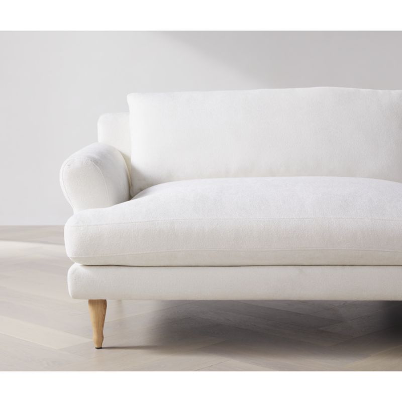 Timson 96" White Roll-Arm Sofa - image 5 of 11