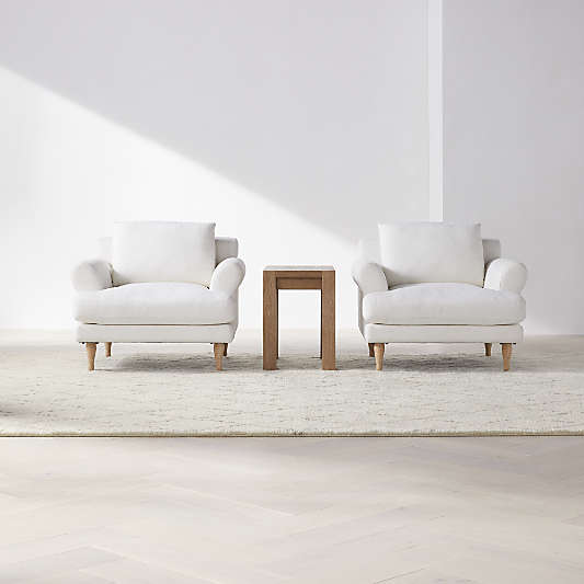 Terra Natural White Oak Wood Side Table