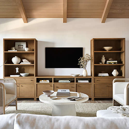 Keane 166" Driftwood Storage Media Console Set