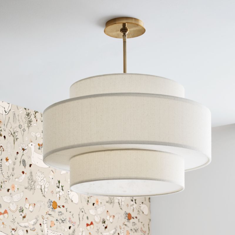 Reese Natural Linen 22" Kids Semi-Flush Mount Ceiling Light - image 5 of 14