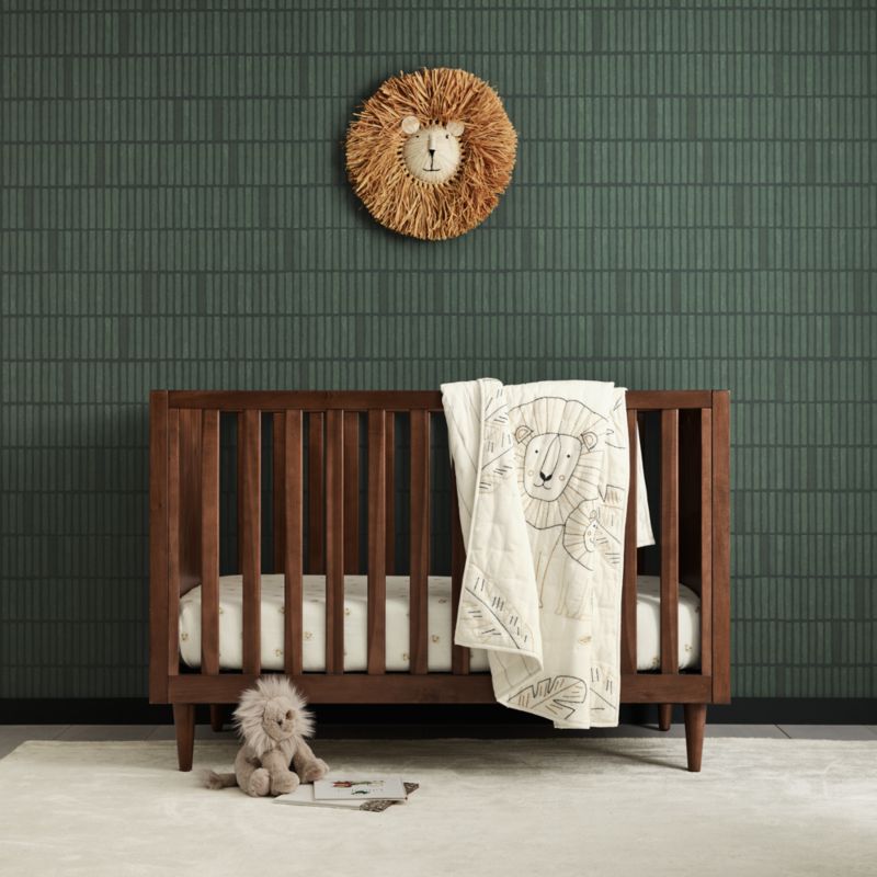 Tatum Walnut Mid-Century Wood Convertible Baby Crib with Toddler Bed Rail - image 6 of 16