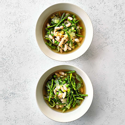 Marin White Stoneware Pasta Bowl