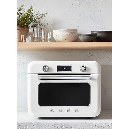 SMEG White Countertop Air Fry Oven with Steam