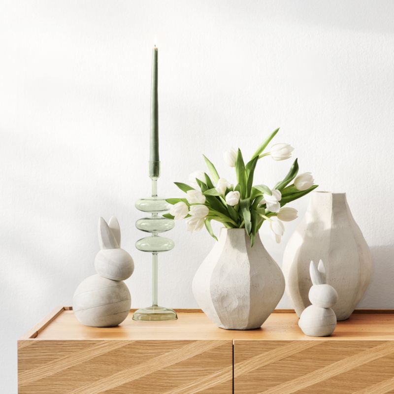 Small Wooden Bunny Decorative Sculpture - image 3 of 9